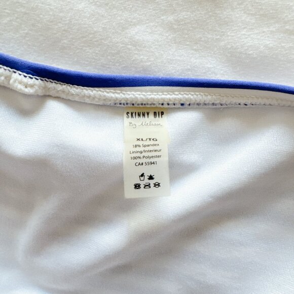 Skinny Dip Stripe String Bikini XL NWT blue & white women's bathing suit - Picture 7 of 10